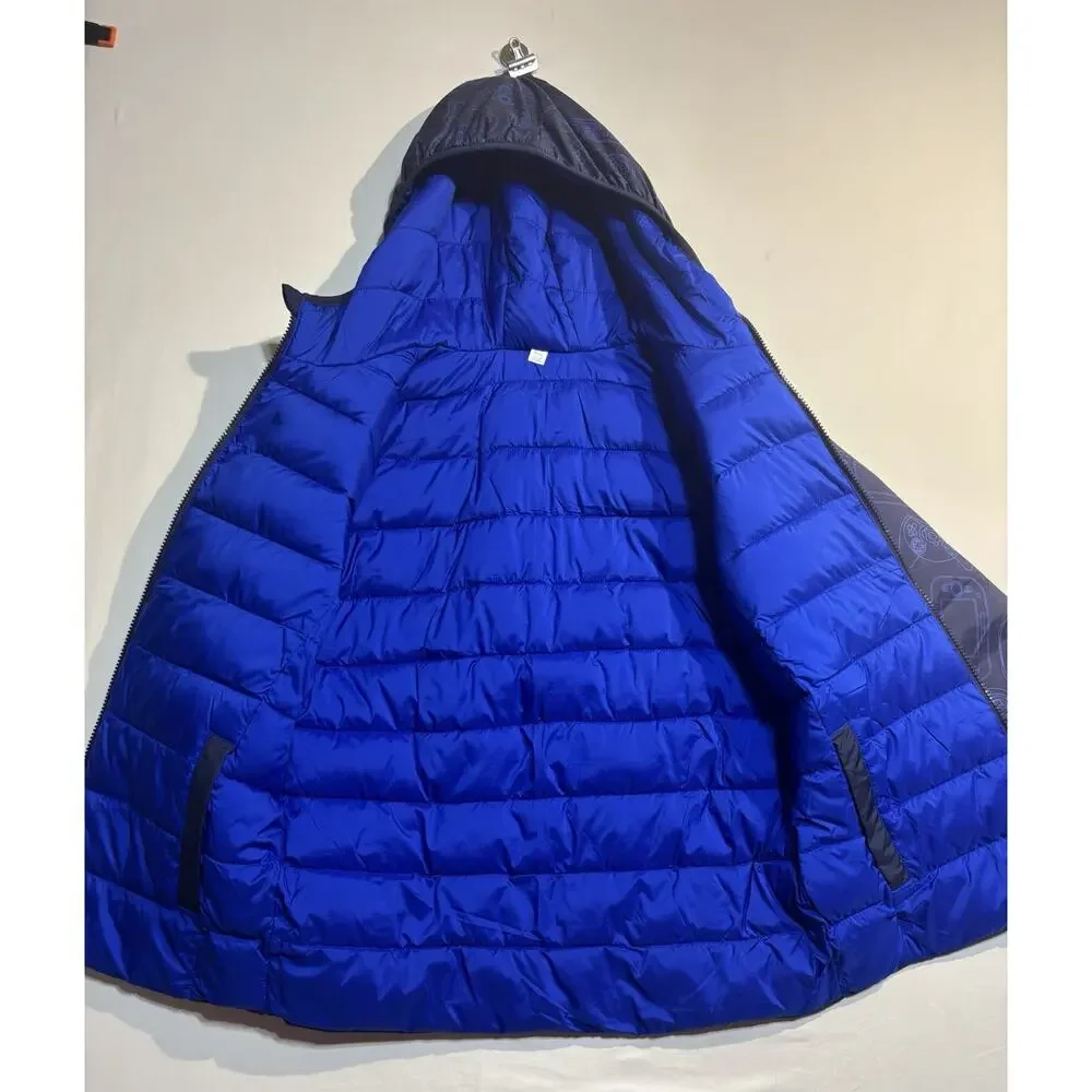 Thereabouts Boys Reversible Puffer Jacket Gaming Print Blue Size L 14/16 NWT